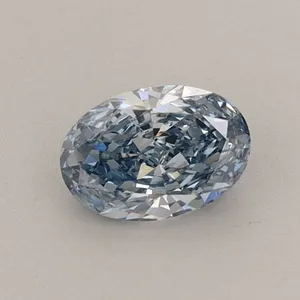 0.47ct OVAL Fancy Vivid Blue VS1 Coloured Lab diamond
