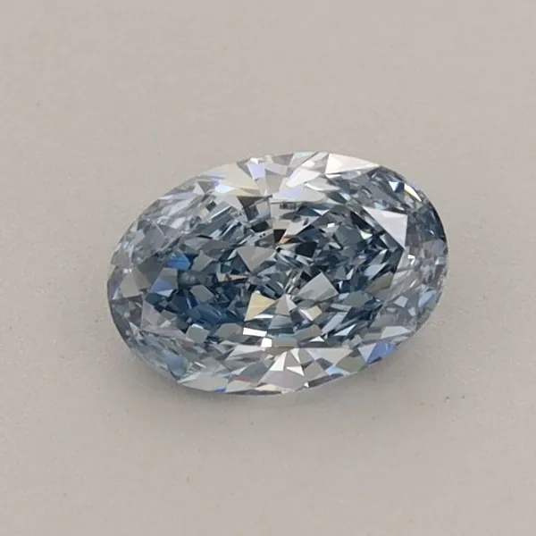 0.47ct OVAL Fancy Vivid Blue VS1 Coloured Lab diamond