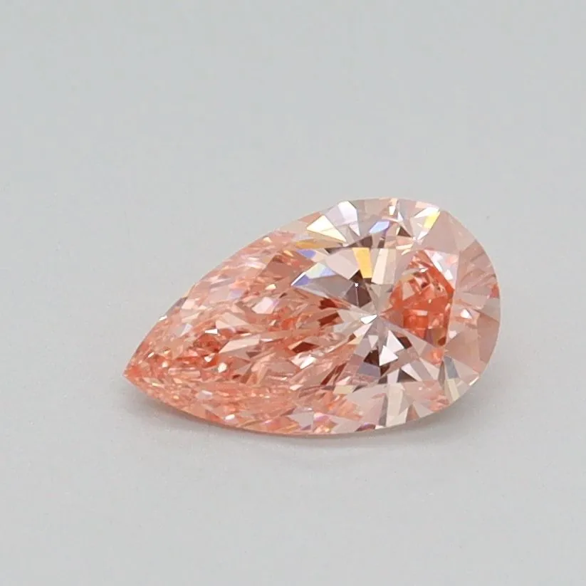 0.52ct PEAR Fancy Intense Pink SI2 Coloured Lab diamond