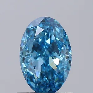 1.03ct OVAL Fancy Vivid Blue VVS2 Coloured Lab diamond