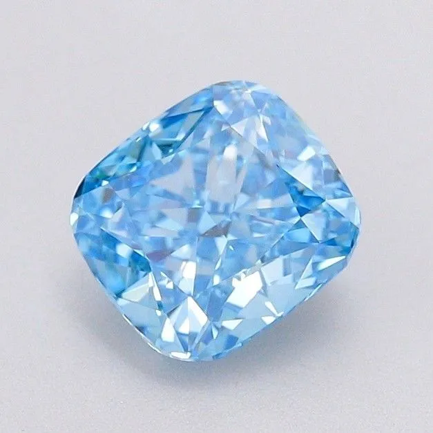 1.07ct CUSHION Fancy Vivid Blue VVS2 Coloured Lab diamond