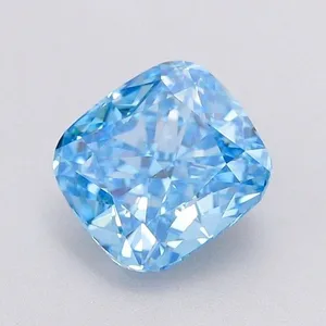 1.07ct CUSHION Fancy Vivid Blue VVS2 Coloured Lab diamond