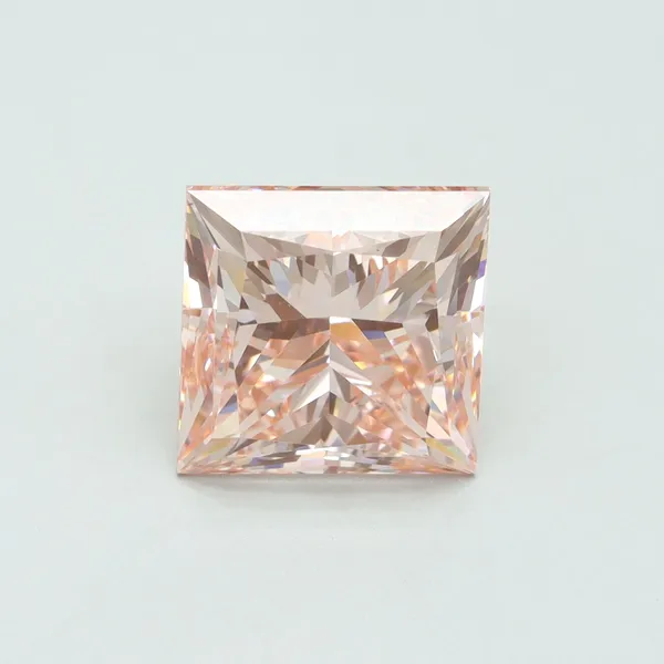 5.61ct PRINCESS Fancy Intense Pink VS1 Coloured Lab diamond