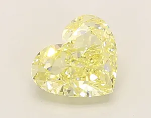 1.06ct HEART Fancy Yellow VVS2 Coloured Lab diamond