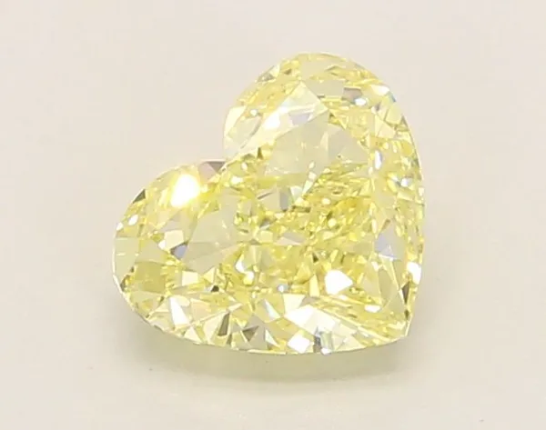 1.06ct HEART Fancy Yellow VVS2 Coloured Lab diamond
