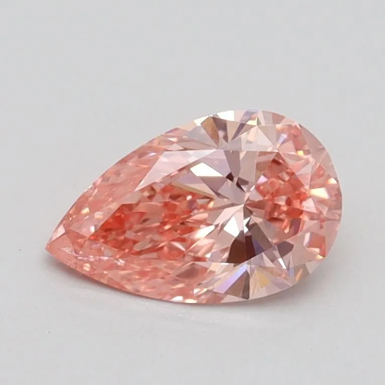 0.70ct PEAR Fancy Intense Pink SI1 Coloured Lab diamond