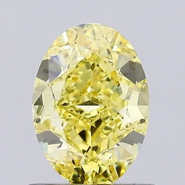1ct OVAL Fancy Intense Yellow SI1 Coloured Lab diamond