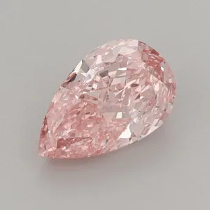 0.89ct PEAR Fancy Vivid Pink VS1 Coloured Lab diamond