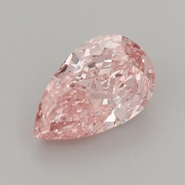 0.89ct PEAR Fancy Vivid Pink VS1 Coloured Lab diamond