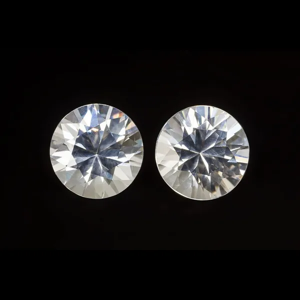 2.55ct White Zircon, Round cut gemstone