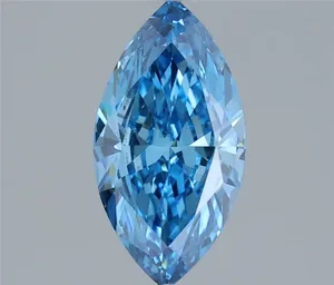 1.22ct MARQUISE Fancy Vivid Blue VVS2 Coloured Lab diamond