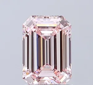 1.6ct EMERALD Fancy Intense Pink VVS2 Coloured Lab diamond