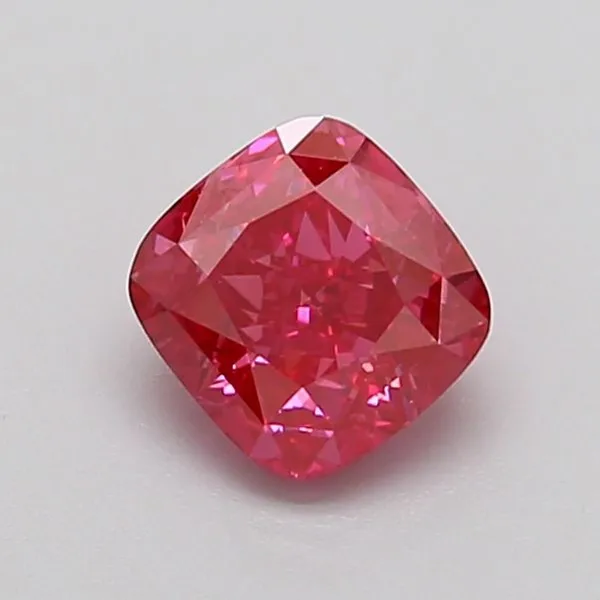 1.05ct CUSHION Fancy Vivid Pink VS2 Coloured Lab diamond