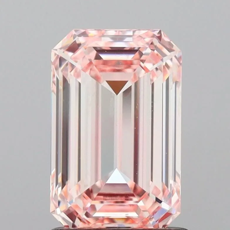 1.30ct EMERALD Fancy Intense Pink VS1 Coloured Lab diamond