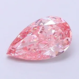 0.85ct PEAR Fancy Vivid Pink VS1 Coloured Lab diamond