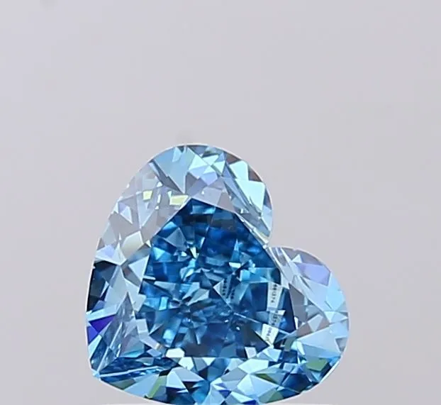 1.18ct HEART Fancy Vivid Blue VVS2 Coloured Lab diamond
