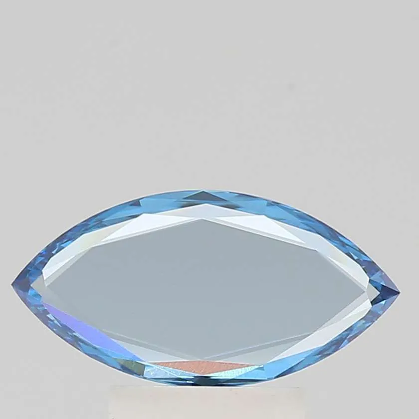 1.14ct MARQUISE Fancy Vivid Blue VVS2 Coloured Lab diamond
