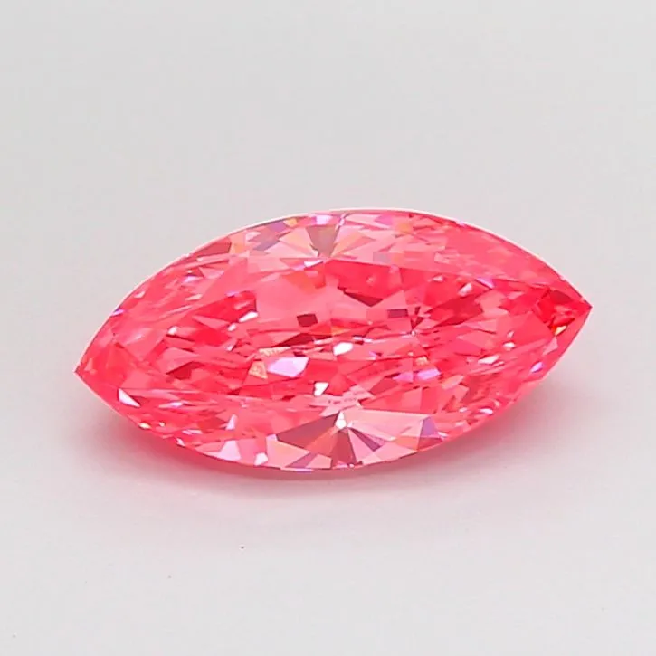 1.61ct MARQUISE Fancy Vivid Pink VVS2 Coloured Lab diamond