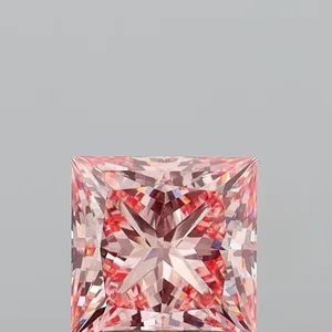 1.55ct PRINCESS Fancy Intense Pink VS1 Coloured Lab diamond
