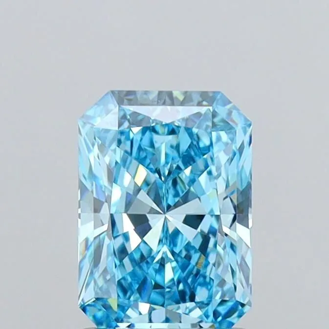 1.35ct RADIANT Fancy Vivid Blue VS1 Coloured Lab diamond