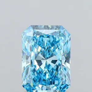 1.35ct RADIANT Fancy Vivid Blue VS1 Coloured Lab diamond