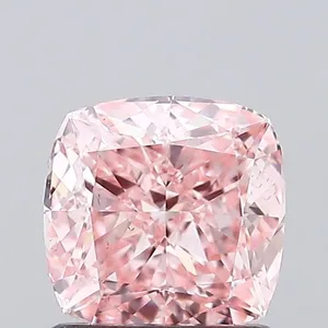 1.19ct CUSHION Fancy Vivid Pink VS2 Coloured Lab diamond