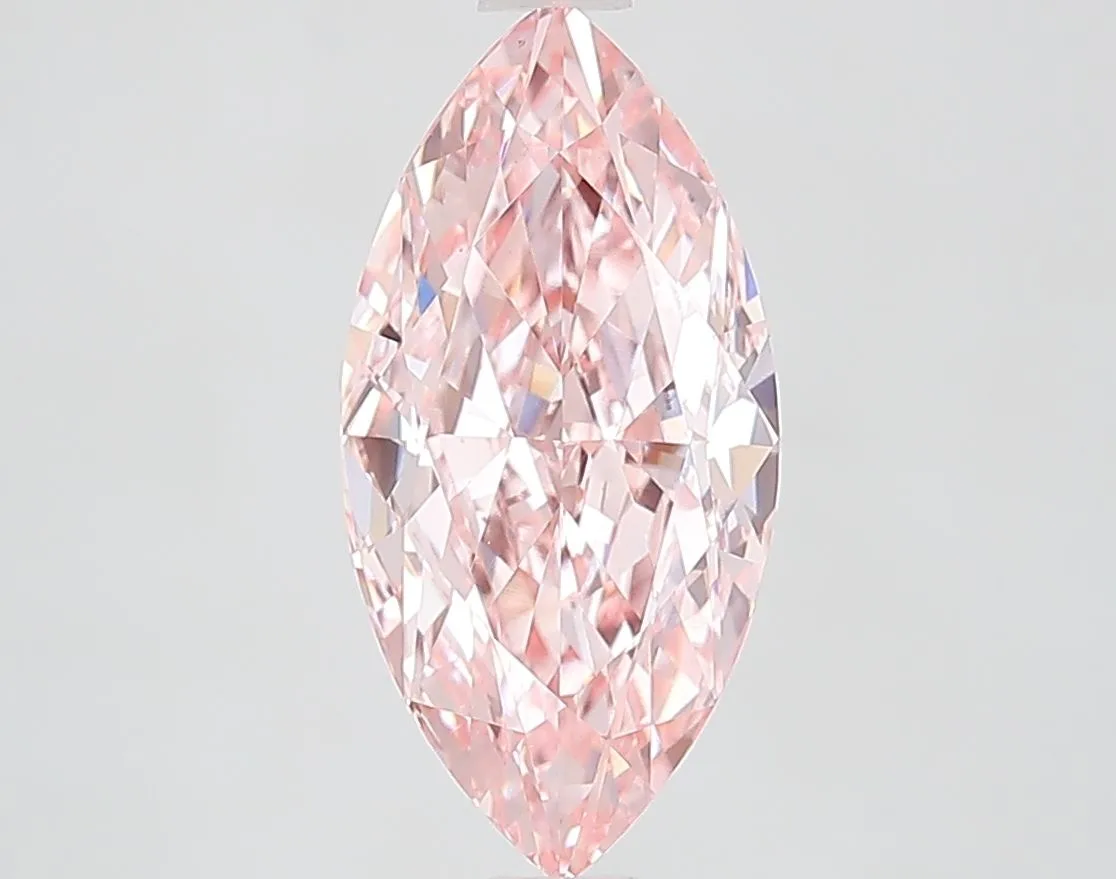 2.50ct MARQUISE Fancy Vivid Pink VVS2 Coloured Lab diamond