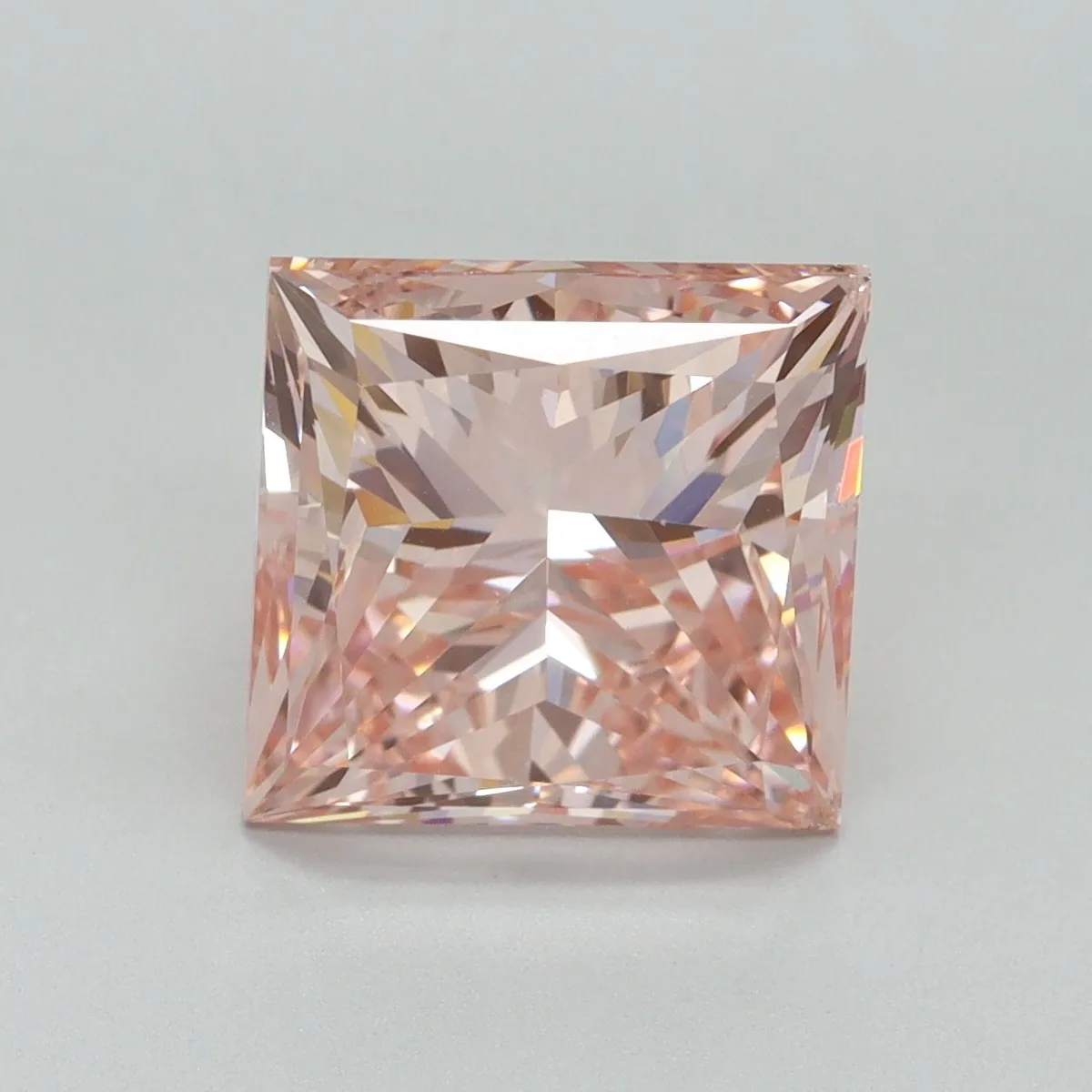 5.09ct PRINCESS Fancy Vivid Pink SI1 Coloured Lab diamond