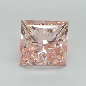 5.09ct PRINCESS Fancy Vivid Pink SI1 Coloured Lab diamond