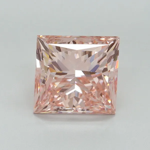 5.09ct PRINCESS Fancy Vivid Pink SI1 Coloured Lab diamond