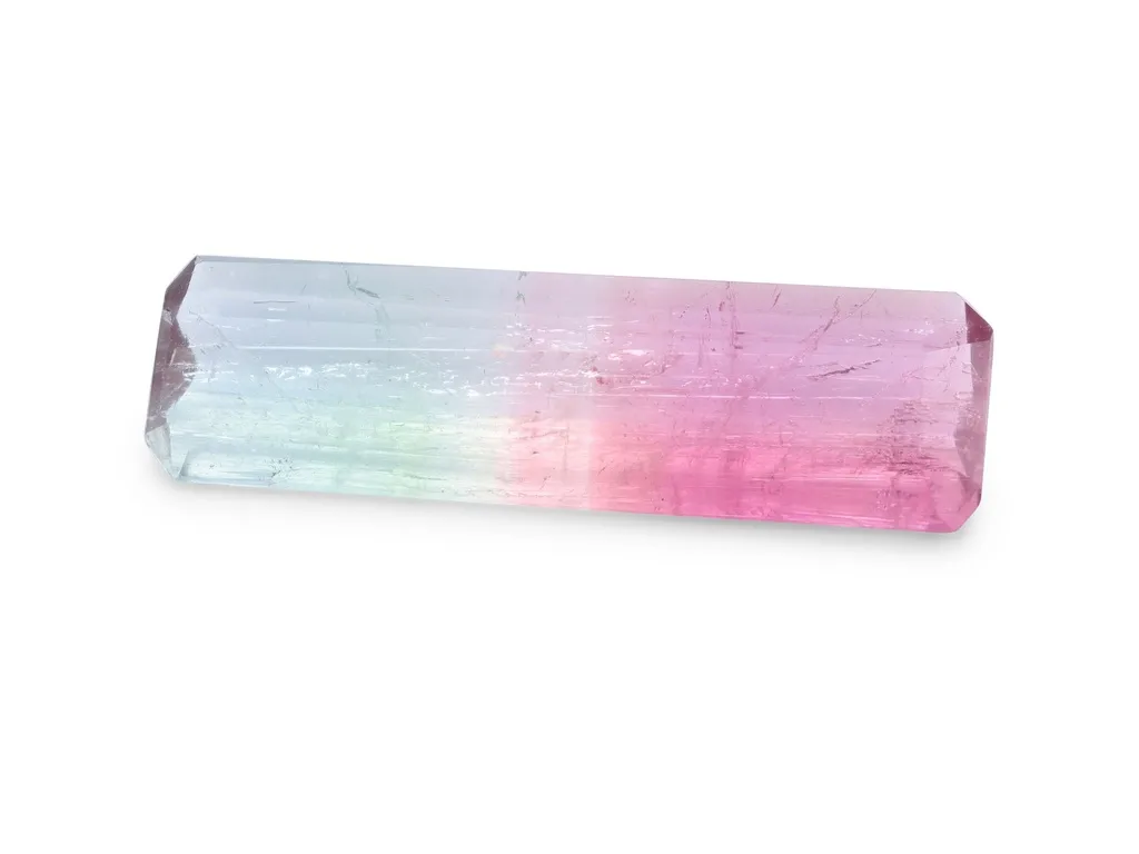 3.14ct Parti Tourmaline, Emerald Cut gemstone