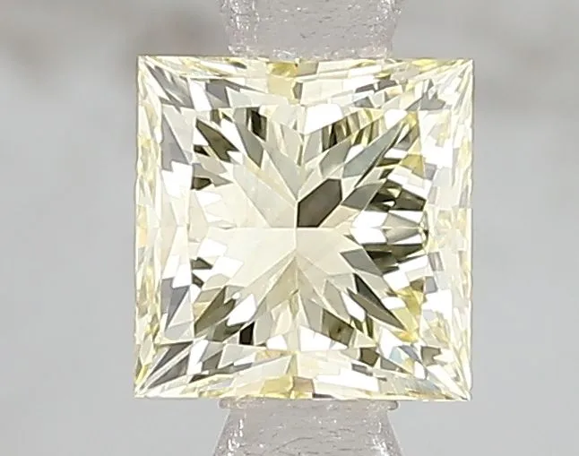 1.00ct PRINCESS Fancy Yellow VS1 Coloured Lab diamond