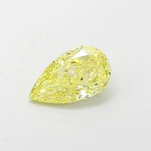 0.93ct PEAR Fancy Intense Yellow VS1 Coloured Lab diamond