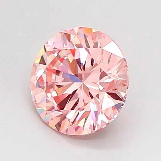 1.01ct ROUND Fancy Intense Pink VS1 Coloured Lab diamond