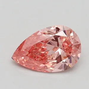 0.6ct PEAR Fancy Intense Pink VS2 Coloured Lab diamond