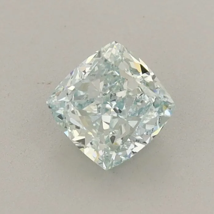 0.70ct CUSHION Fancy Intense Green Blue VVS2 Coloured Lab diamond