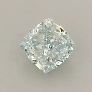 0.7ct CUSHION Fancy Intense Green Blue VVS2 Coloured Lab diamond
