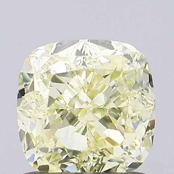 1.04ct CUSHION Fancy Light Yellow VVS2 Coloured Lab diamond