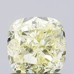 1.04ct CUSHION Fancy Light Yellow VVS2 Coloured Lab diamond