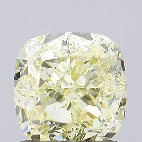 1.04ct CUSHION Fancy Light Yellow VVS2 Coloured Lab diamond