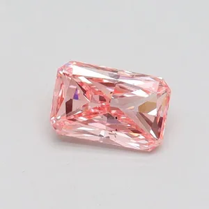 0.5ct RADIANT Fancy Vivid Pink SI1 Coloured Lab diamond