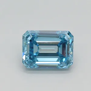1ct EMERALD Fancy Intense Blue VS1 Coloured Lab diamond