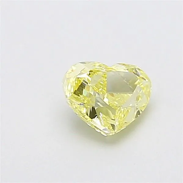 1.01ct HEART Fancy Yellow VVS2 Coloured Lab diamond