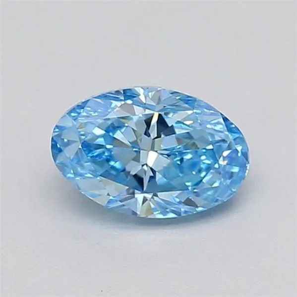 0.35ct OVAL Fancy Vivid Blue VVS2 Coloured Lab diamond