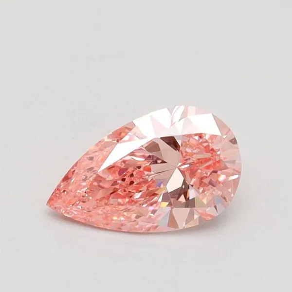 0.5ct PEAR Fancy Intense Pink SI2 Coloured Lab diamond