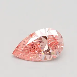 0.5ct PEAR Fancy Intense Pink SI2 Coloured Lab diamond