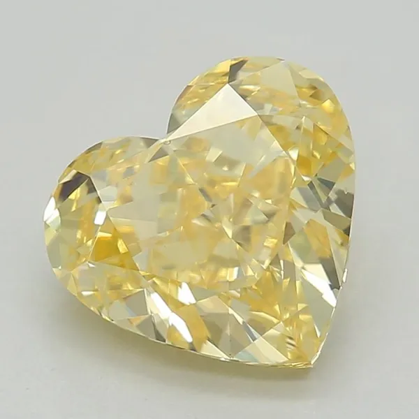 1.29ct HEART Fancy Vivid Yellow VS1 Coloured Lab diamond