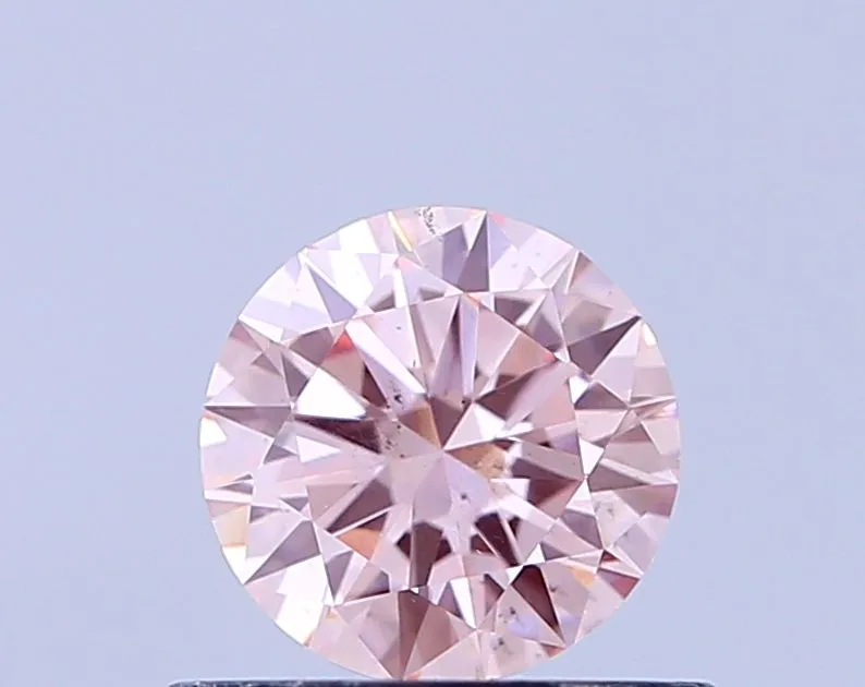 0.53ct ROUND Fancy Intense Pink SI1 Coloured Lab diamond