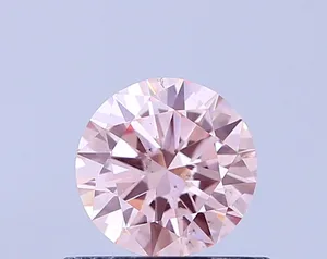 0.53ct ROUND Fancy Intense Pink SI1 Coloured Lab diamond
