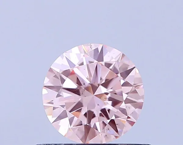 0.53ct ROUND Fancy Intense Pink SI1 Coloured Lab diamond